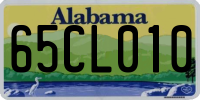 AL license plate 65CL010