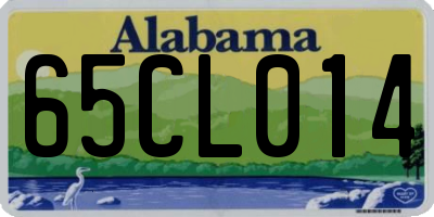 AL license plate 65CL014
