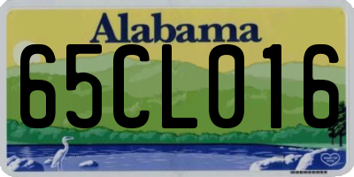 AL license plate 65CL016