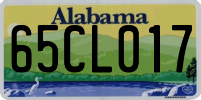 AL license plate 65CL017