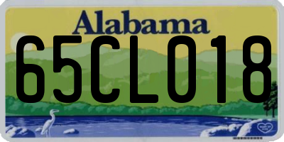 AL license plate 65CL018