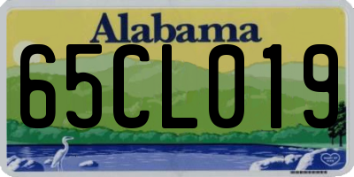 AL license plate 65CL019