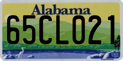 AL license plate 65CL021