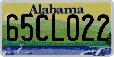 AL license plate 65CL022