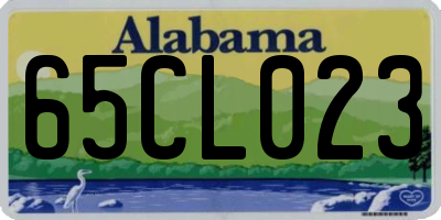 AL license plate 65CL023