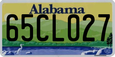 AL license plate 65CL027