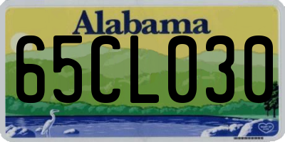 AL license plate 65CL030