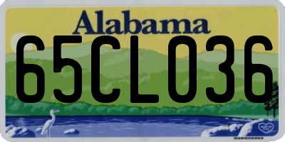 AL license plate 65CL036