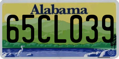 AL license plate 65CL039