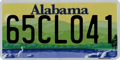 AL license plate 65CL041