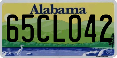 AL license plate 65CL042