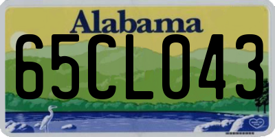 AL license plate 65CL043
