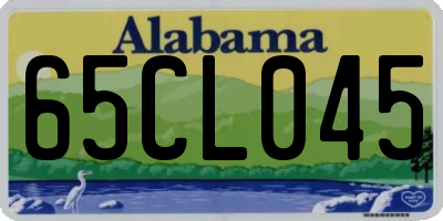 AL license plate 65CL045
