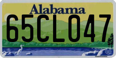 AL license plate 65CL047