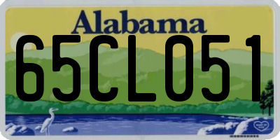 AL license plate 65CL051