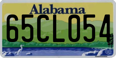 AL license plate 65CL054
