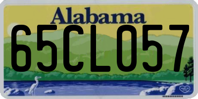 AL license plate 65CL057