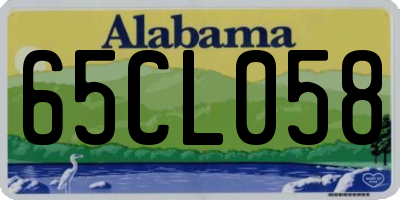 AL license plate 65CL058