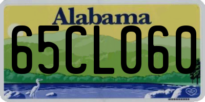 AL license plate 65CL060