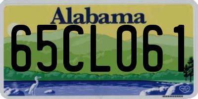 AL license plate 65CL061