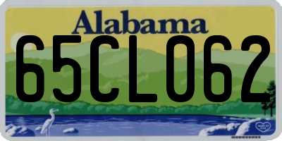 AL license plate 65CL062