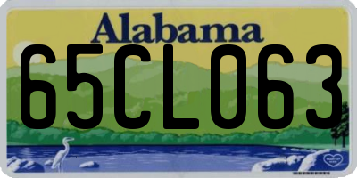 AL license plate 65CL063