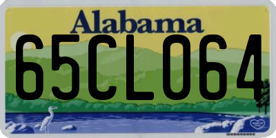 AL license plate 65CL064