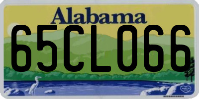 AL license plate 65CL066
