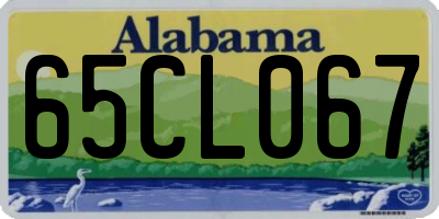 AL license plate 65CL067