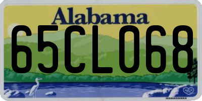 AL license plate 65CL068