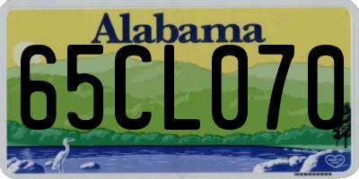 AL license plate 65CL070