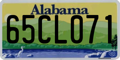 AL license plate 65CL071