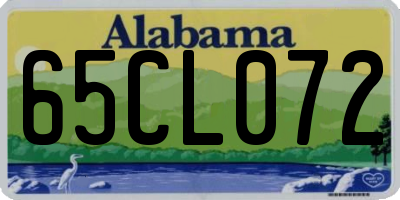 AL license plate 65CL072