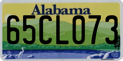 AL license plate 65CL073