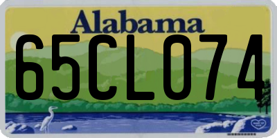 AL license plate 65CL074