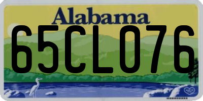 AL license plate 65CL076