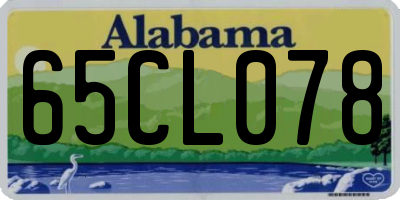 AL license plate 65CL078