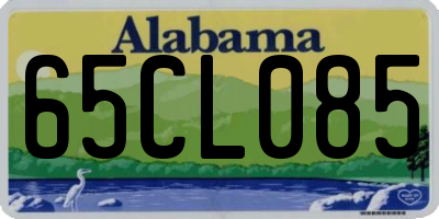 AL license plate 65CL085