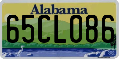 AL license plate 65CL086