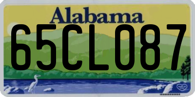 AL license plate 65CL087