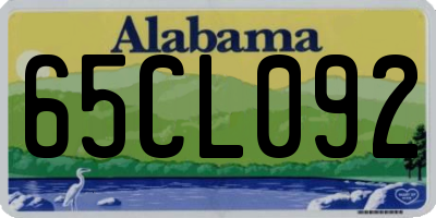 AL license plate 65CL092