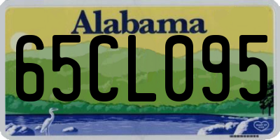 AL license plate 65CL095
