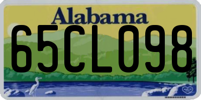 AL license plate 65CL098