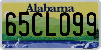 AL license plate 65CL099