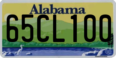AL license plate 65CL100