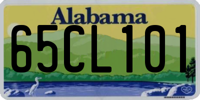 AL license plate 65CL101