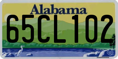 AL license plate 65CL102