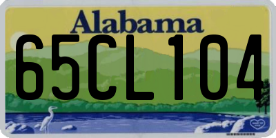 AL license plate 65CL104