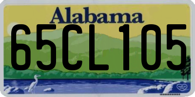AL license plate 65CL105