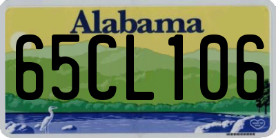 AL license plate 65CL106